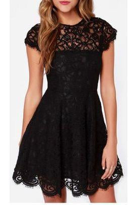 Black Lace Sweet 16 Dress,Cute ...
